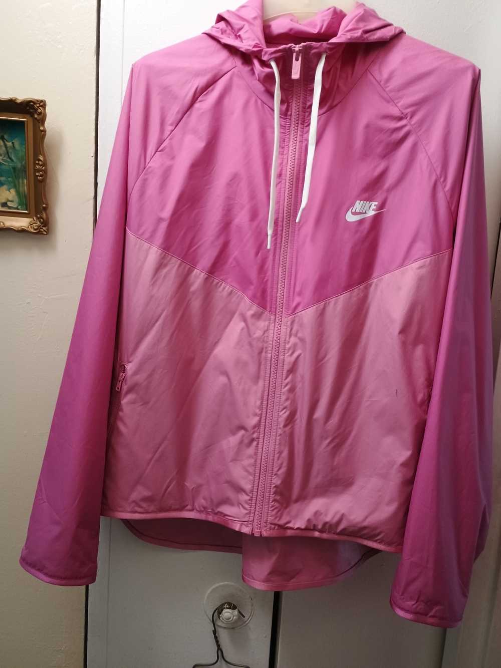 Nike Pink Hooded Utility Windbreaker Jacket